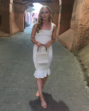 Load image into Gallery viewer, ‘Florence’ Shirred Ruffle Hem Midi Dress